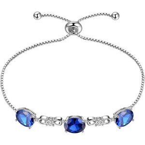 September-bracelet 925 Sterling Silver Birthstone Pendant Crystal